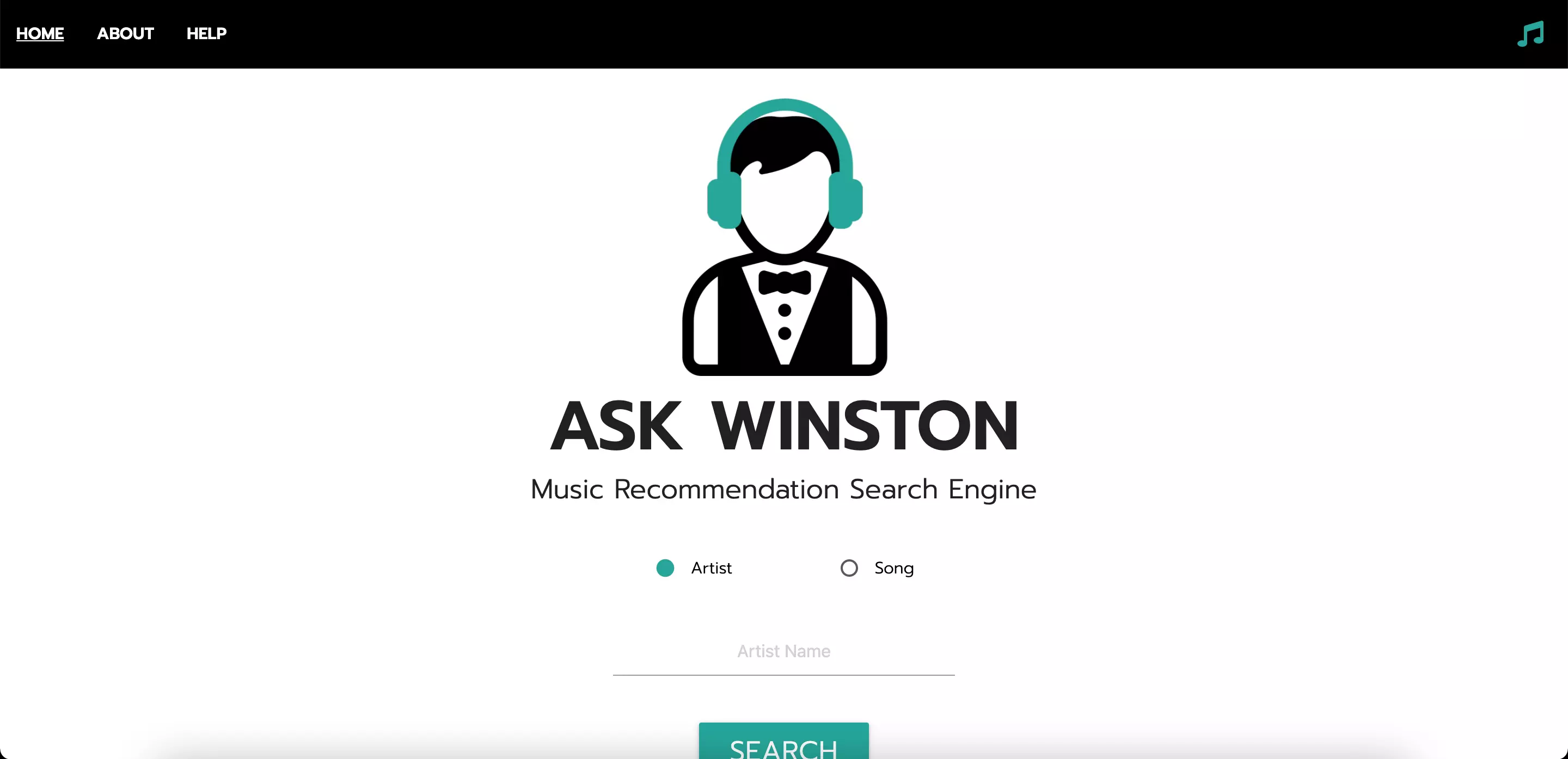 Ask Winston web application screenshot