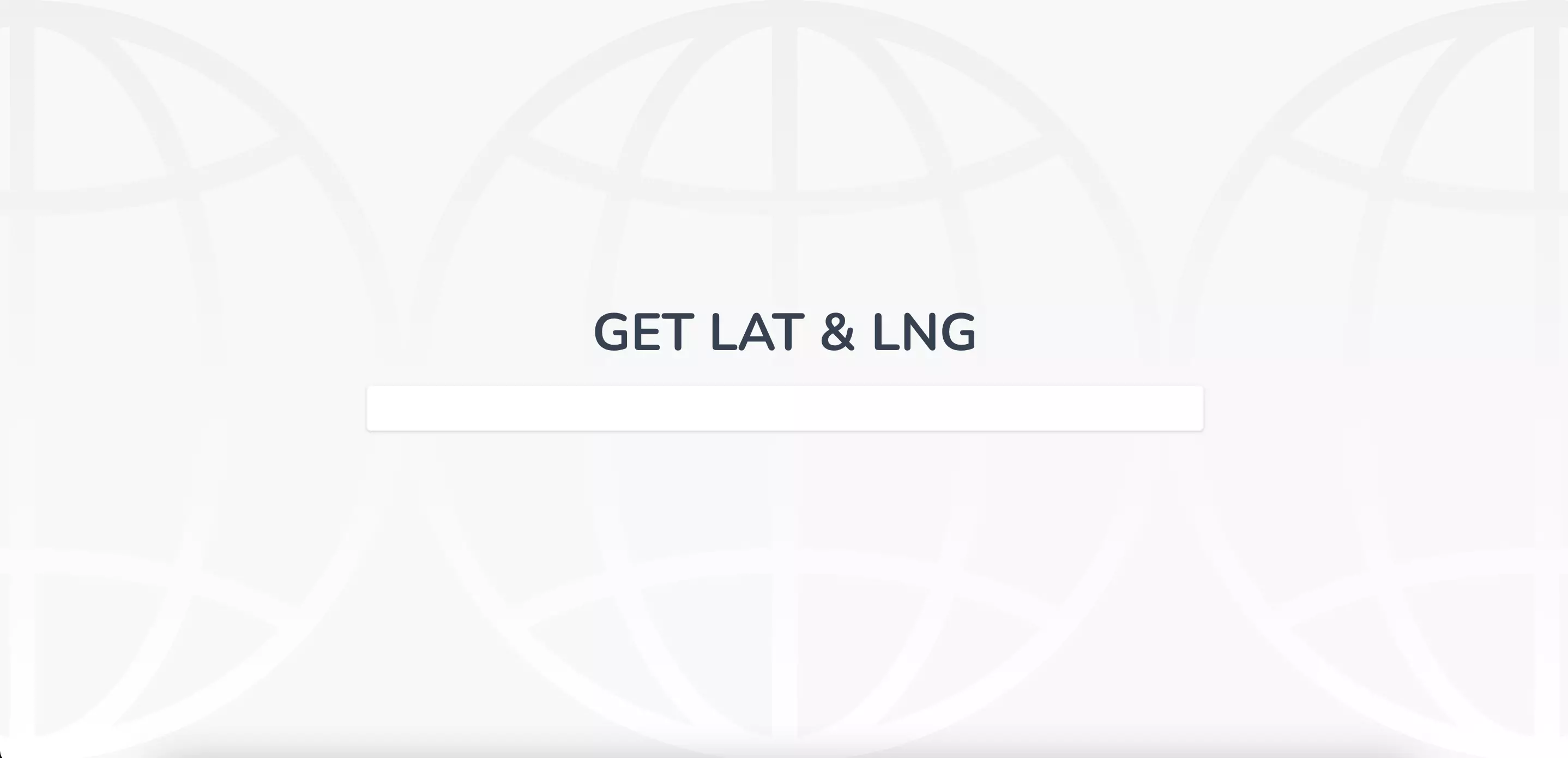 Get Lat & Lng web application screenshot